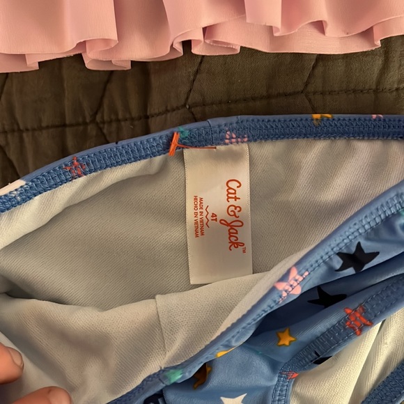 Cat and Jack unicorn star swimsuit rash guard long sleeve UPF - Picture 3 of 4